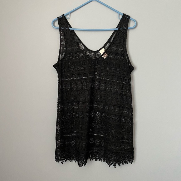 OP Other - Juniors Op Black Lace Swim Cover Up